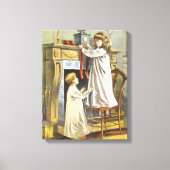 Viktorianische Weihnachten, Strümpfe zu Weihnachte Leinwanddruck (Vorderseite)