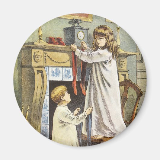 Viktorianische Weihnachten, Strümpfe zu Weihnachte Magnet (Vorne)