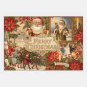 Viktorianische Weihnachts-Ephemera-Collage Geschenkpapier Set (Vorderseite)