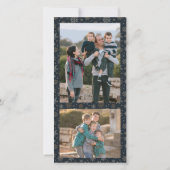 Viktorianische Weihnachts-Party-Fotokarte Feiertagskarte (Rückseite)