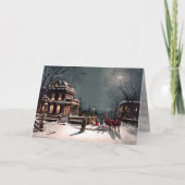 Viktorianische Weihnachts-Party-Grußkarte Feiertagskarte (Vorderseite)