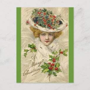 Viktorianische Weihnachts-Postkarte Feiertagspostkarte