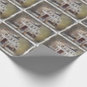 Viktorianische Weihnachts-Zuhause Geschenkpapier (Ecke)