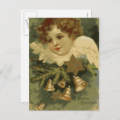 Viktorianische Weihnachtsangel Postkarte (Vorne/Hinten)