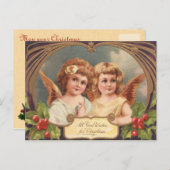Viktorianische Weihnachtsangel-Postkarten Feiertagspostkarte (Vorne/Hinten)