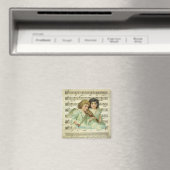 Viktorianische WeihnachtsAngeln Geige und Notenmus Magnet (In Situ (Geschirrspüler))