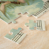 Viktorianische WeihnachtsAngeln Geige und Notenmus Puzzle (Seite)