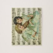 Viktorianische WeihnachtsAngeln Geige und Notenmus Puzzle (Vertikal)