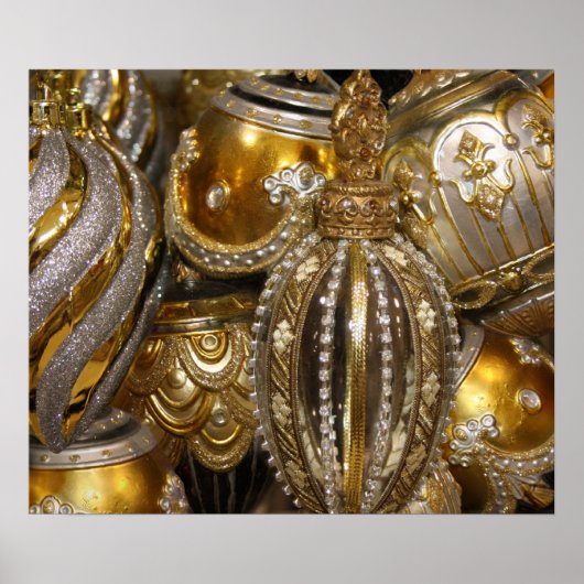 Viktorianische Weihnachtsbaumdekorationen Poster (Vorne)