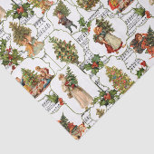 Viktorianische Weihnachtsbäume, Holly & Music Seidenpapier (Ausschnitt)