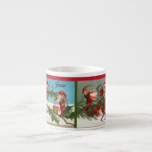 Viktorianische Weihnachtselfen Kinder-Cup mit Name Espressotasse (Vorderseite)