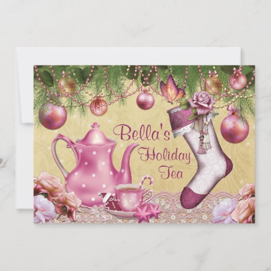 Viktorianische Weihnachtsfeier Einladung (Vorderseite)