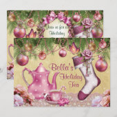 Viktorianische Weihnachtsfeier Einladung (Vorne/Hinten)