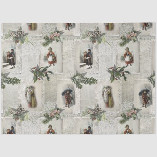 Viktorianische Weihnachtsfeiertage mit Wintergarte Seidenpapier (Vorderseite)