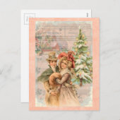 Viktorianische Weihnachtsgeschenke Feiertagspostkarte (Vorne/Hinten)