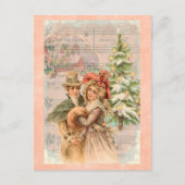 Viktorianische Weihnachtsgeschenke Feiertagspostkarte (Vorderseite)