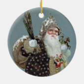 Viktorianische Weihnachtsgeschenke Vintage Ornamen Keramikornament (Hinten)