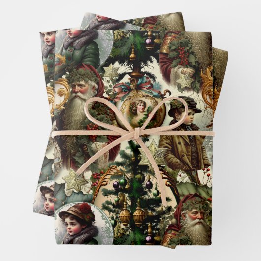 Viktorianische Weihnachtsgeschmack Geschenkpapier Set (Beispiel)