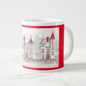 Viktorianische Weihnachtshäuser Jumbo-Tasse (Vorderseite Rechts)