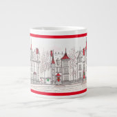Viktorianische Weihnachtshäuser Jumbo-Tasse (Vorderseite)