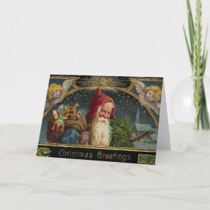 Viktorianische Weihnachtskarte Feiertagskarte