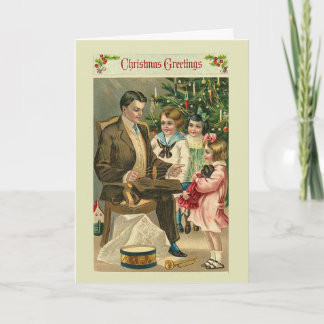 Viktorianische Weihnachtskarte Feiertagskarte