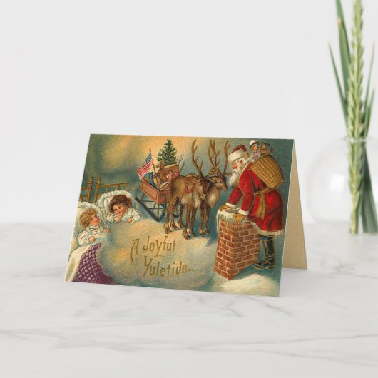 Viktorianische Weihnachtskarte Feiertagskarte (Vorderseite)