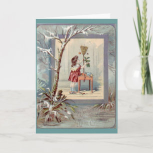 Viktorianische Weihnachtskarte Feiertagskarte