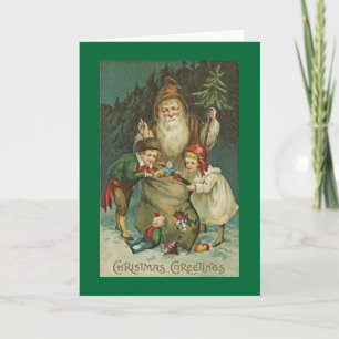 Viktorianische Weihnachtskarte Feiertagskarte