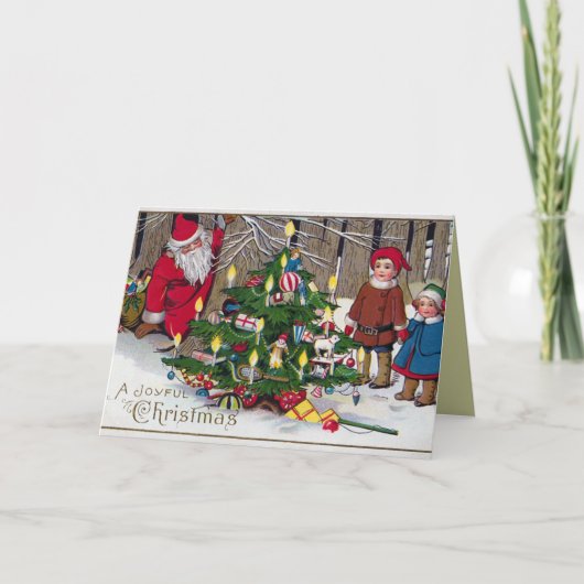 Viktorianische Weihnachtskarte Feiertagskarte (Vorderseite)