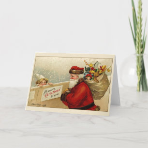 Viktorianische Weihnachtskarte Feiertagskarte
