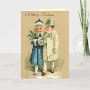 Viktorianische Weihnachtskarte Feiertagskarte