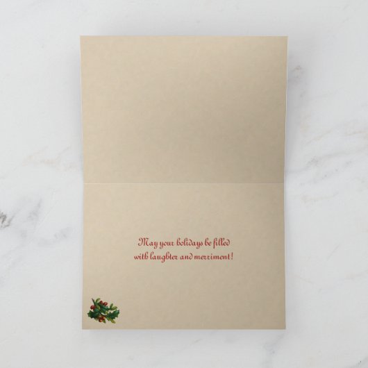 Viktorianische Weihnachtskarte Feiertagskarte (Innenseite)