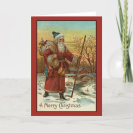 Viktorianische Weihnachtskarte Feiertagskarte