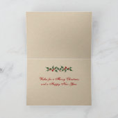 Viktorianische Weihnachtskarte Feiertagskarte (Innenseite)