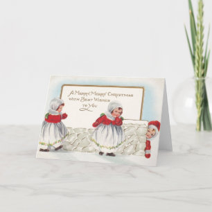 Viktorianische Weihnachtskarte Feiertagskarte