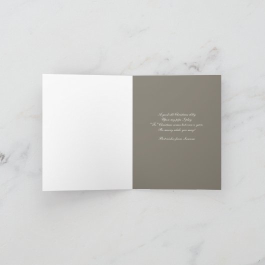 Viktorianische Weihnachtskarte Feiertagskarte (Innenseite)