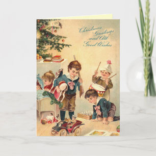 Viktorianische Weihnachtskarte Feiertagskarte