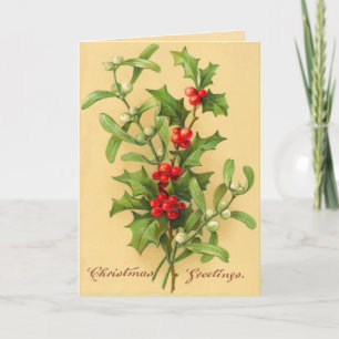Viktorianische Weihnachtskarte Feiertagskarte