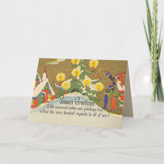 Viktorianische Weihnachtskarte Feiertagskarte (Vorderseite)