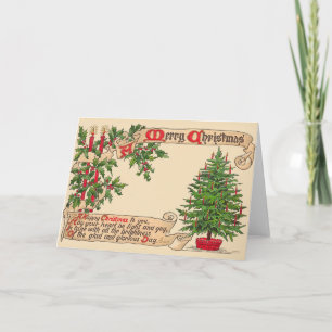 Viktorianische Weihnachtskarte Feiertagskarte