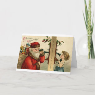 Viktorianische Weihnachtskarte Feiertagskarte