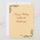 Viktorianische Weihnachtskarte Feiertagskarte (Rückseite)