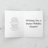 Viktorianische Weihnachtskarte Freundlicher Hund & Karte (Innenseite)