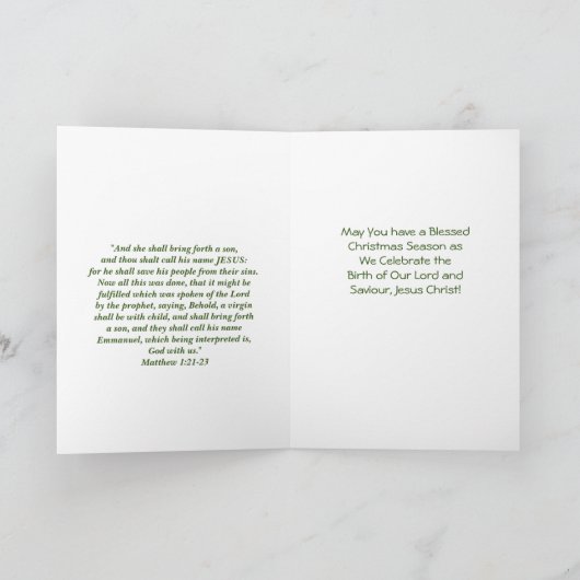 Viktorianische Weihnachtskarte Karte (Innenseite)