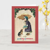 Viktorianische Weihnachtskarte Karte (Gelbe Blume)