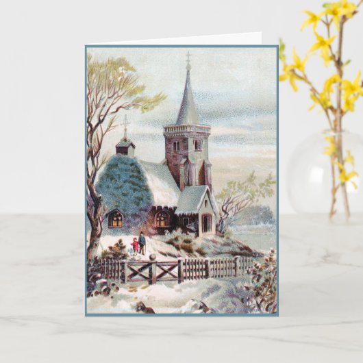 Viktorianische Weihnachtskarte Karte (Gelbe Blume)