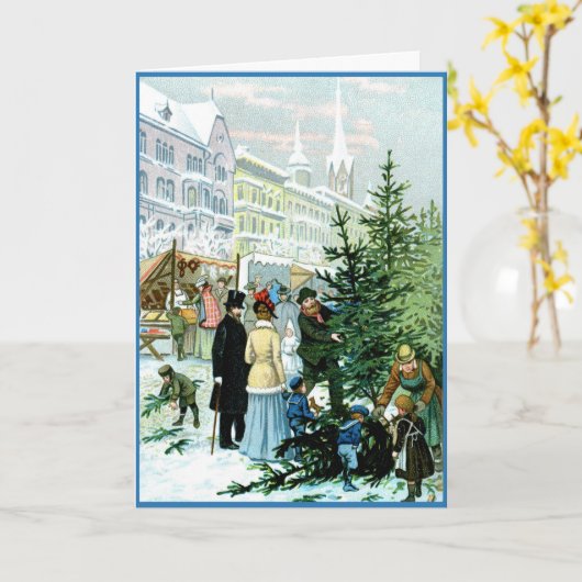 Viktorianische Weihnachtskarte Karte (Gelbe Blume)