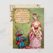 Viktorianische Weihnachtskarte Postkarte (Vorne/Hinten)