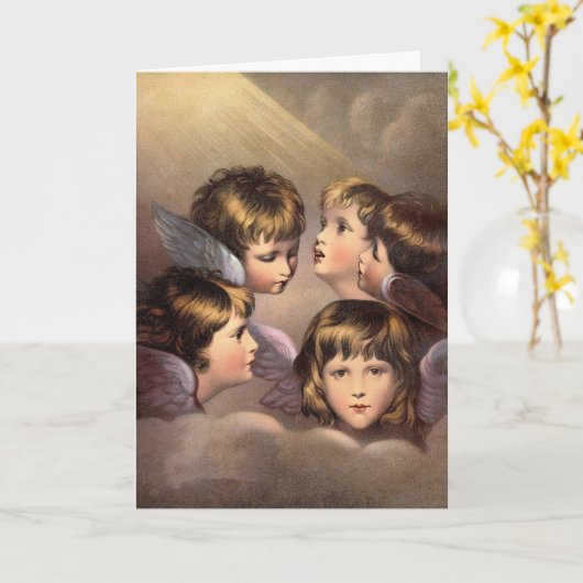 Viktorianische Weihnachtskarten - Angeln Karte (Gelbe Blume)